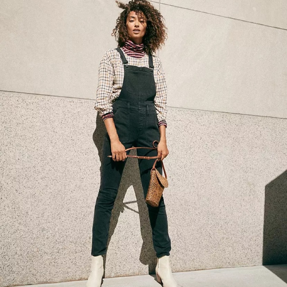 Madewell Petite Skinny Overalls in Lunar Wash